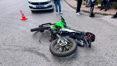 Tavşanlı ilçesinde otomobil ile motosikletin çarpışması sonucu meydana gelen trafik