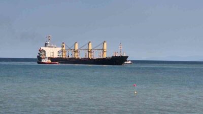 Tekirdağ açıklarında, 27 bin 500 ton çeltik yüklü Sao Tome