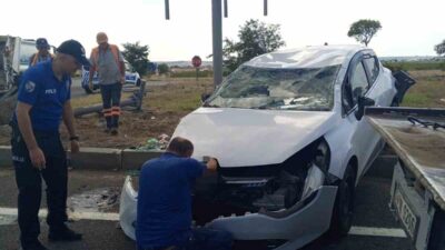 Tekirdağ’ın Muratlı ilçesinde bir trafik kazası meydana geldi ve bu
