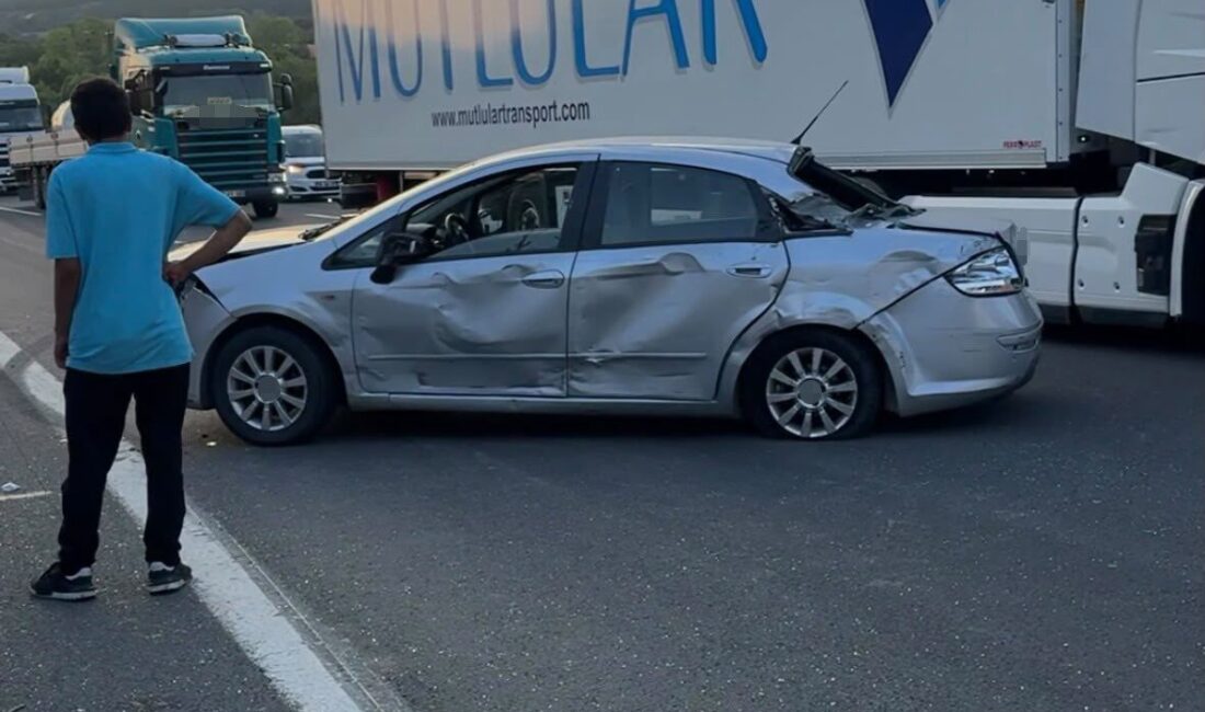 TEM Otoyolu Bolu geçişinde meydana gelen zincirleme trafik kazasında tır,