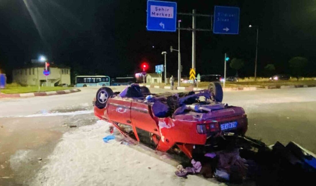 Tokat’ta meydana gelen bir trafik olayında, Tofaş marka bir araç