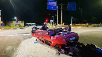 Tokat’ta meydana gelen bir trafik olayında, Tofaş marka bir araç