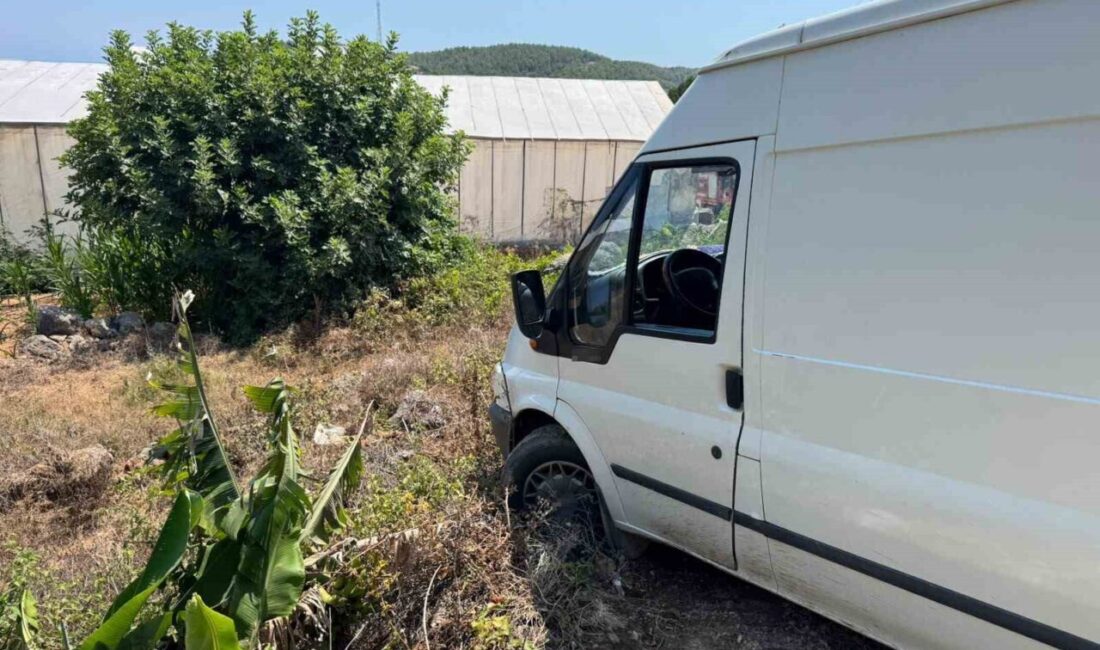 Mersin’in Bozyazı ilçesinde çıkmaz sokaktan dönüş yapan ticari araç yoldan