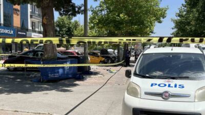 Konya’da meydana gelen trafik kazasında ticari taksi kontrolden çıkarak kaldırımda