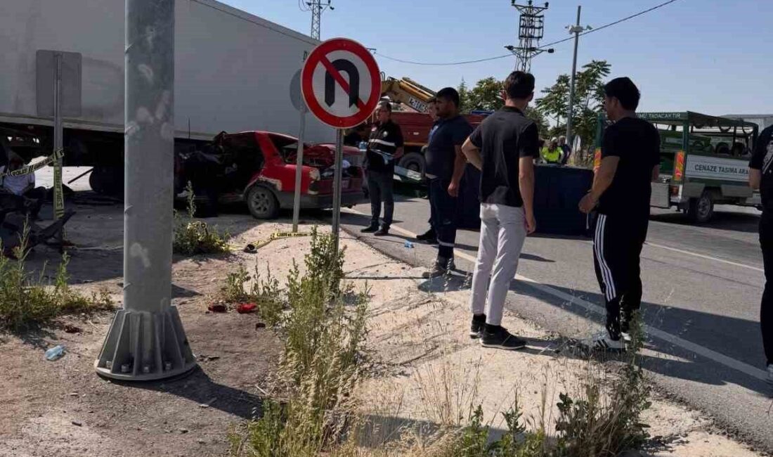 Çumra ilçesinde meydana gelen trafik kazasında 2 kişi hayatını kaybetti,