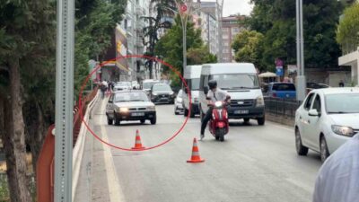 Samsun’da gerçekleşen bir trafik denetiminde, yabancı bir sürücü uygulamadan kaçmak