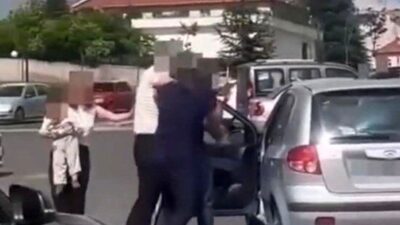 Nevşehir’de meydana gelen bir trafik olayında, bir sürücünün aracından inerek