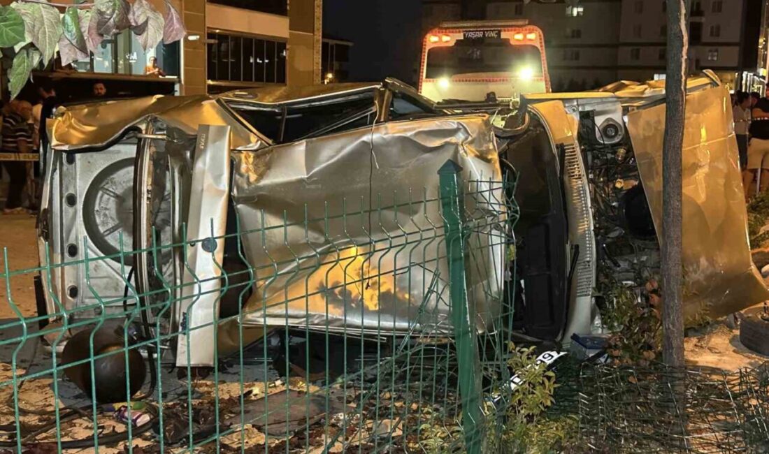 Uşak’ta meydana gelen bir trafik kazasında, kontrolü kaybeden bir sürücünün