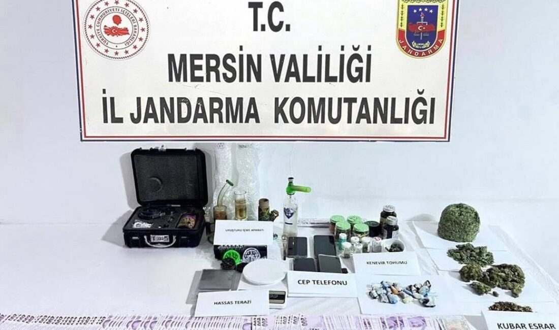 Mersin’in Silifke ilçesinde jandarma tarafından gerçekleştirilen operasyonda 1 kilo 923
