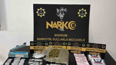 Muğla’nın Bodrum ilçesinde narkotik ekipleri tarafından gerçekleştirilen operasyonda uyuşturucu ticaretine