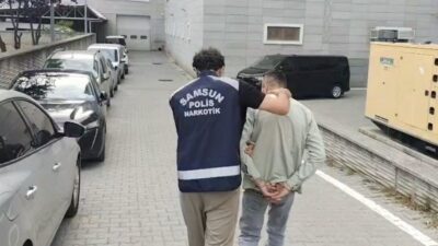 Samsun’da Narkotik Suçlarla Mücadele Şube Müdürlüğü ekipleri tarafından yakalanan bir