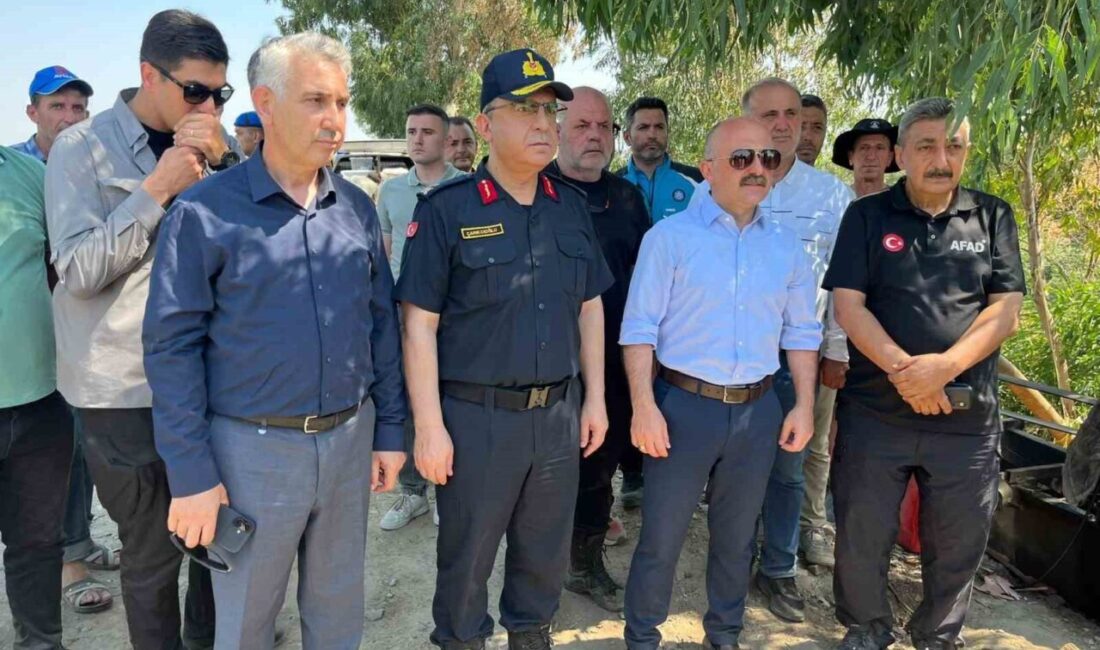 Aydın’ın İncirliova ilçesinde Büyük Menderes Nehri’nde serinlemek için suya giren