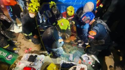 Venezuela’da 24 Haziran’da meydana gelen depremlerin etkisiyle çöken bir alışveriş