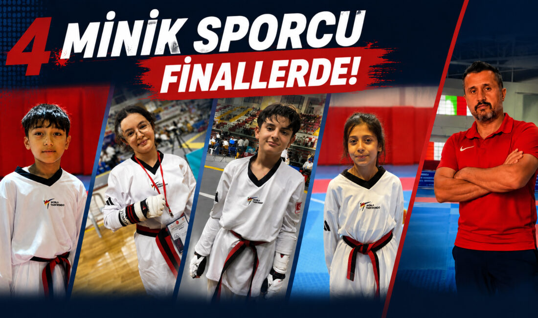 Sivas’ta düzenlenen Minikler Tekvando Doğu Grubu Müsabakalarında tatamiye çıkan 4