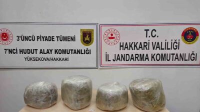 Hakkari’nin Yüksekova ilçesinde jandarma tarafından gerçekleştirilen operasyonda 11 kilo 350