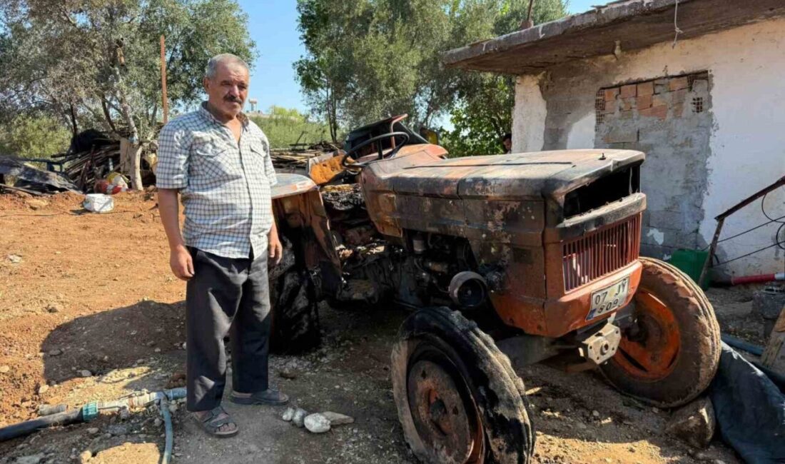 Antalya’nın Serik ilçesinde meydana gelen olayda, traktör elektrik aksamındaki kısa