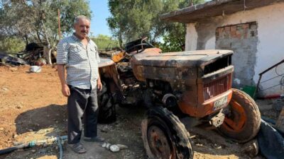 Antalya’nın Serik ilçesinde meydana gelen olayda, traktör elektrik aksamındaki kısa