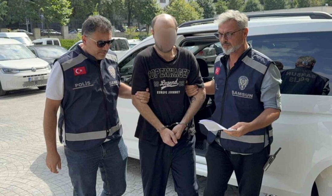 Atakum ilçesinde gerçekleşen olayda, polis ekipleri tarafından yakalanan bir şahıs,