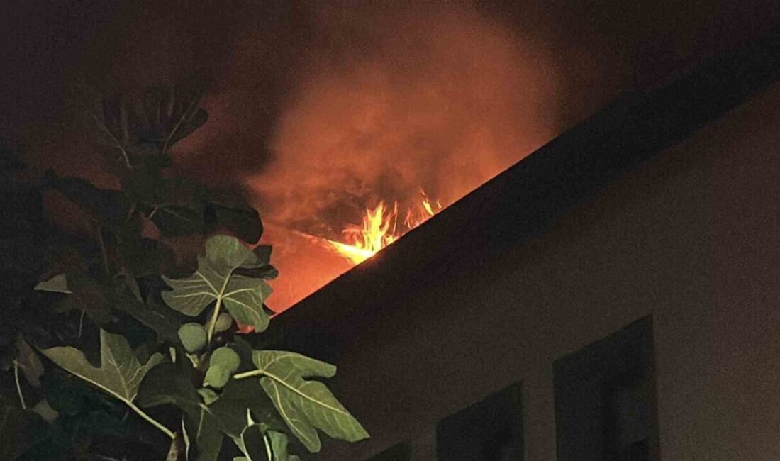 Sapanca ilçesinde bulunan 2 katlı bir villanın çatı katında büyük