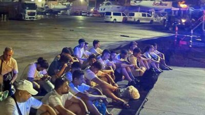 Muğla’nın Marmaris ilçesinde, Marina bölgesinde bir tekne ile kaçış planı