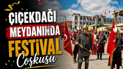 Çiçekdağı ilçesinde bu yıl 8’incisi düzenlenen Geleneksel Bulgur Festivali, mehteran