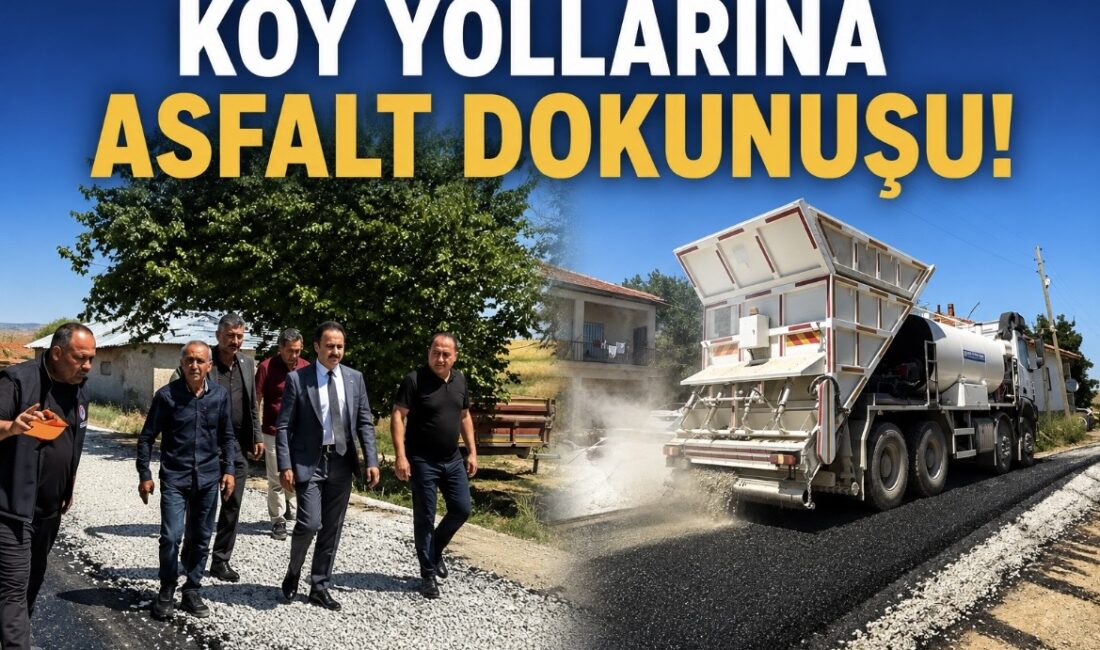 Kırşehir’in Çiçekdağı ilçesine bağlı köylerde yürütülen yol yapım ve asfalt