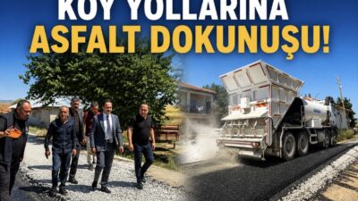 Kırşehir’in Çiçekdağı ilçesine bağlı köylerde yürütülen yol yapım ve asfalt