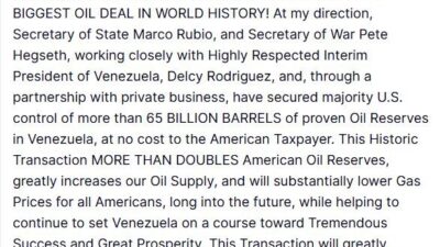 ABD Başkanı Donald Trump, Venezuela ile yapılan anlaşmayı duyurarak, ülkenin