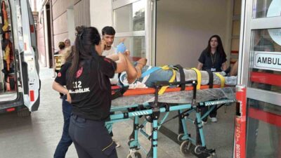 Adıyaman’da, motosiklet sürücüsünün kontrolünü kaybetmesi sonucu meydana gelen kazada 2