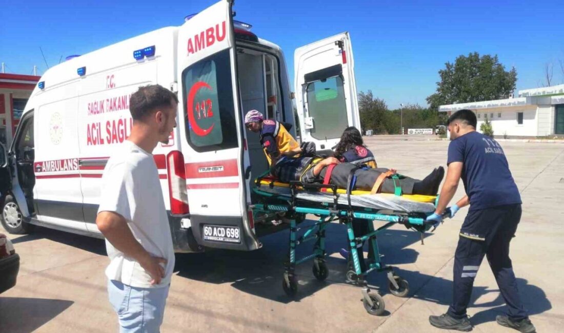Niksar ilçesinde, aynı yönde seyir halinde olan iki aracın çarpışması