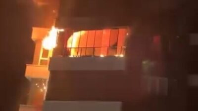 Aksaray’da bulunan 8 katlı bir binanın 7. katında meydana gelen
