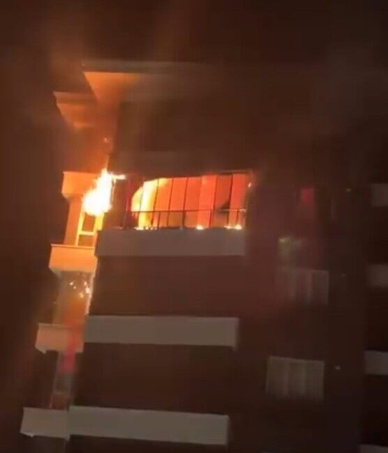 Aksaray’da bulunan 8 katlı bir binanın 7. katında meydana gelen