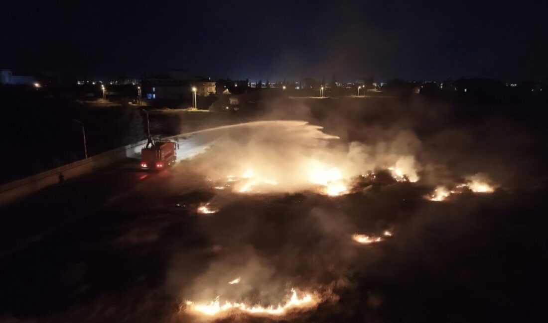 Aksaray ilinde bulunan boş bir arazide bilinmeyen bir sebepten dolayı