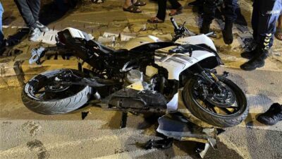 Aksaray’da meydana gelen trafik kazasında otomobil ile motosiklet çarpıştı, 2