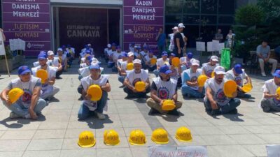 Ankara’ya yürüyen Doruk Madencilik işçileri, haklarını alamadıkları için Çankaya Belediyesi
