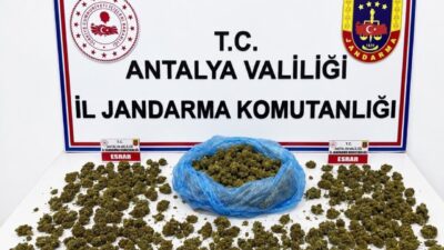 Alanya ilçesinde Jandarma ekipleri tarafından gerçekleştirilen uyuşturucu operasyonunda 745 gram