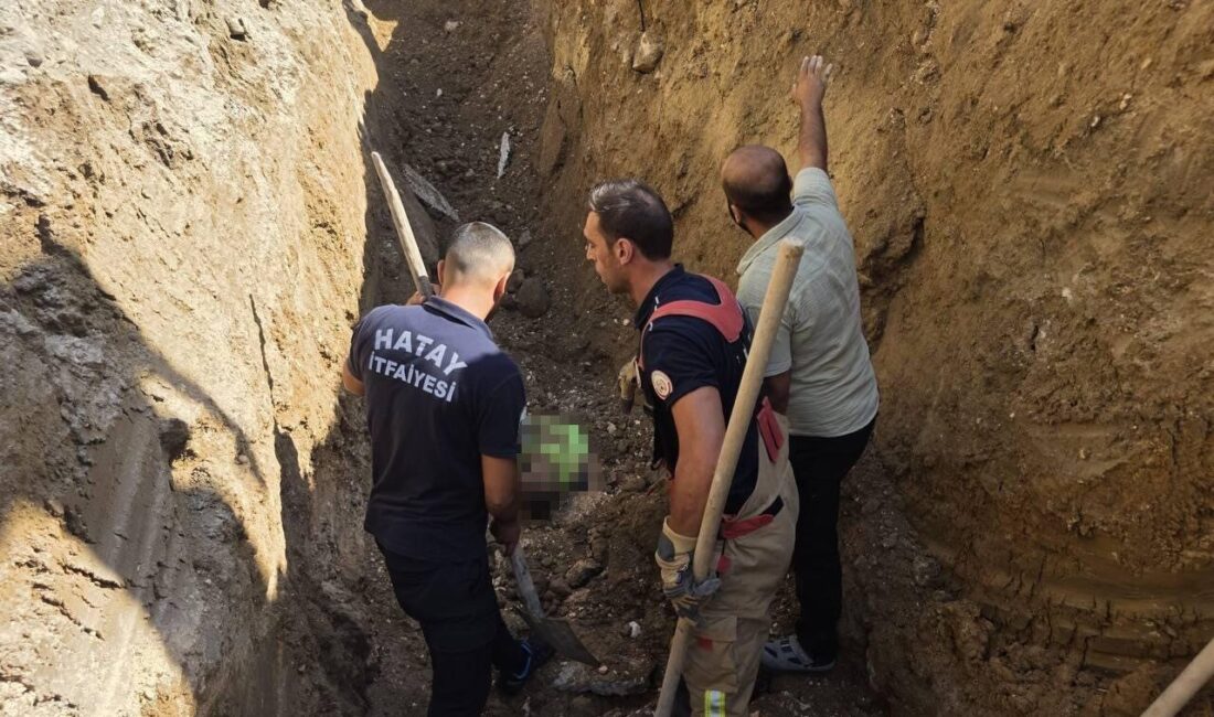 Hatay’da Ürgenpaşa Mahallesi’nde alt yapı çalışması sırasında toprak kayması sonucu