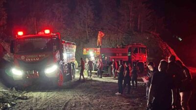 Ankara’nın Nallıhan ilçesinde meydana gelen orman yangını, ekiplerin karadan ve