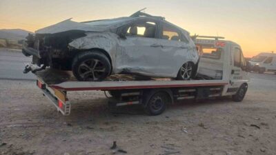 Ankara’nın Elmadağ ilçesinde meydana gelen trafik kazasında, bir otomobil kontrolünü