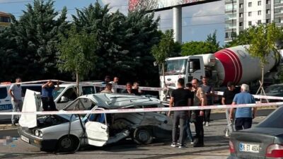 Altındağ ilçesindeki trafik kazasında, bir aracın başka bir araca çarpması