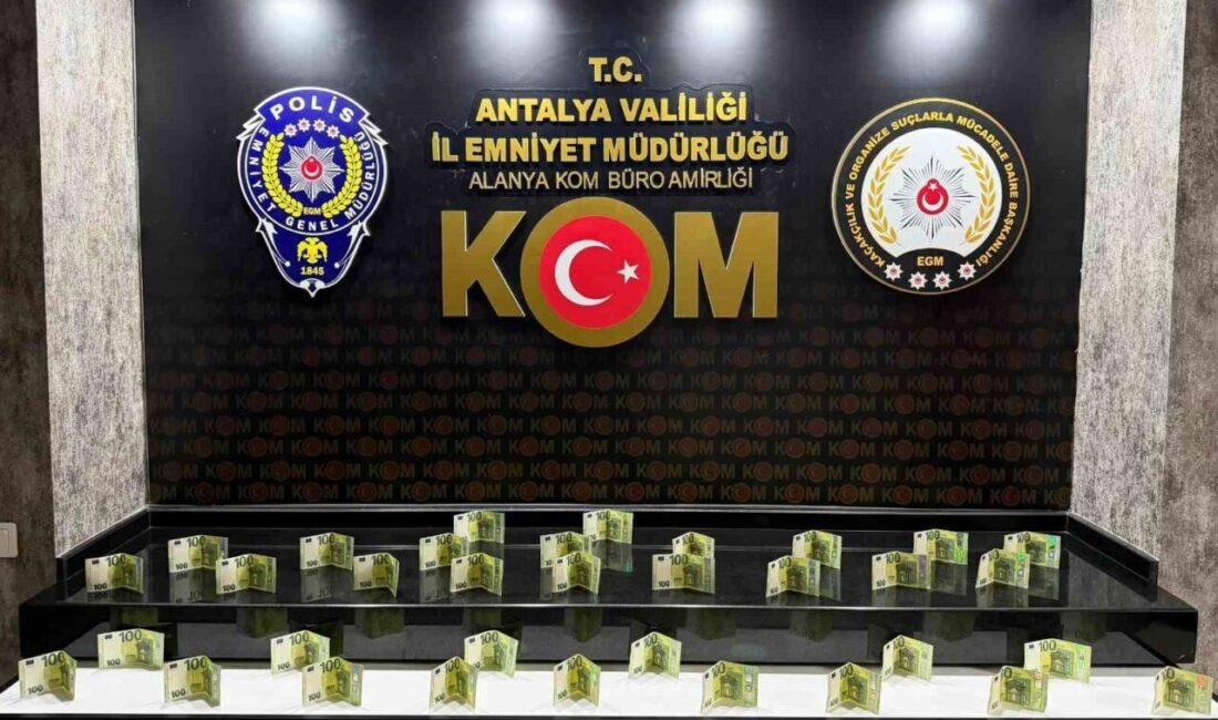 Antalya’da Kaçakçılık ve Organize Suçlarla Mücadele Şube Müdürlüğü ekipleri tarafından