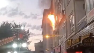 Çankırı’da yer alan bir apartman dairesi, bir yangın sonucunda kullanılamaz