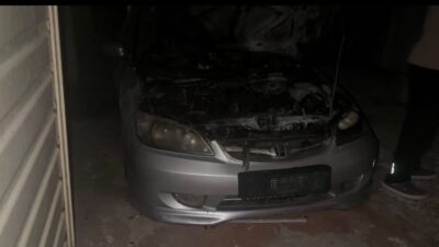 Eskişehir’deki bir apartmanda meydana gelen yangın, garajda park halindeki bir