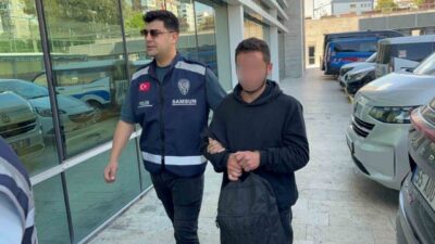 Samsun’da, İlyasköy Mahallesi’nde bir araca hasar vermekle ve babasını darp