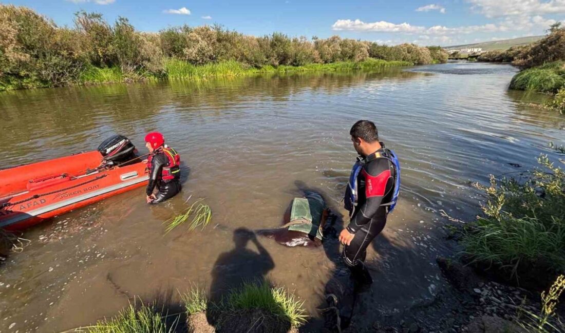 Ardahan’da bir çoban, atıyla birlikte serinlemek amacıyla girdiği Kura Nehri’nde