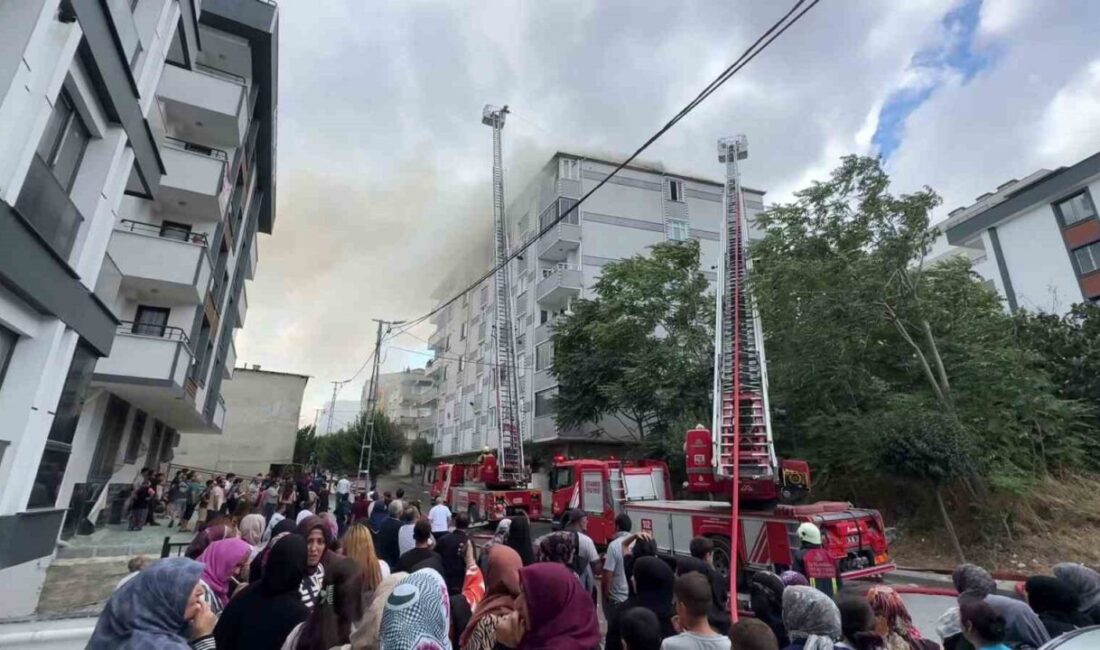 Avcılar’da, nedeni henüz belirlenemeyen bir yangın, 6 katlı bir binanın