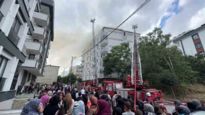 Avcılar’da, nedeni henüz belirlenemeyen bir yangın, 6 katlı bir binanın