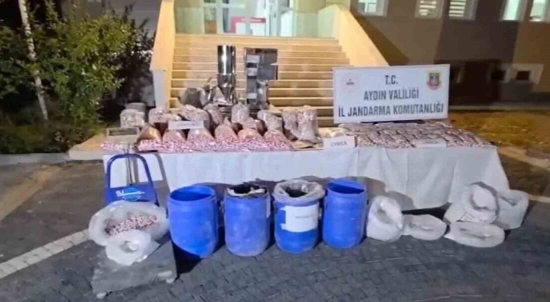 Didim ilçesinde Jandarma tarafından gerçekleştirilen bir operasyonda, sentetik uyuşturucu hap