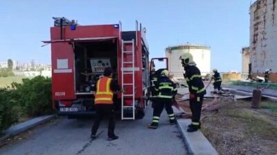 Bakü, Azerbaycan’ın başkenti, Hatayi ilçesindeki bir petrol tankında meydana gelen