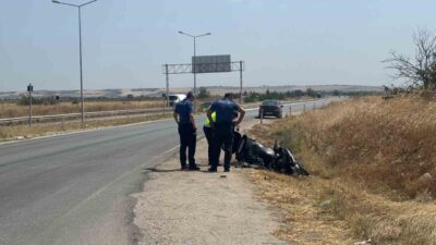 Babaeski ilçesinde meydana gelen tek taraflı trafik kazasında bir kişi